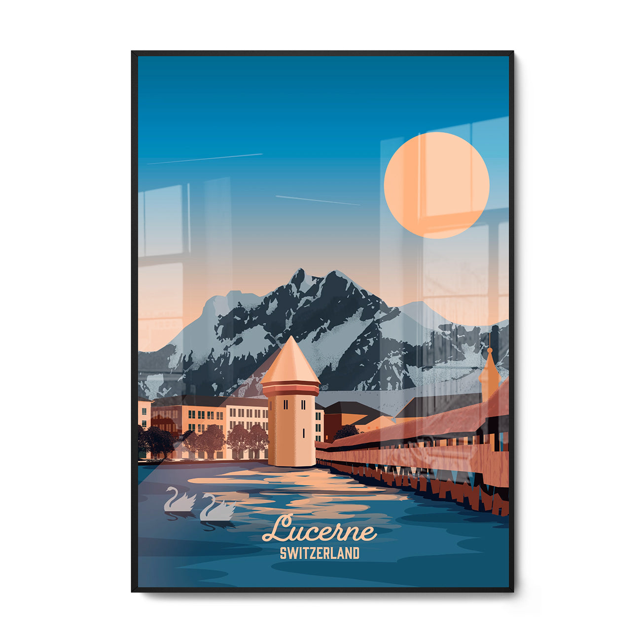 Framed poster of Lucerne