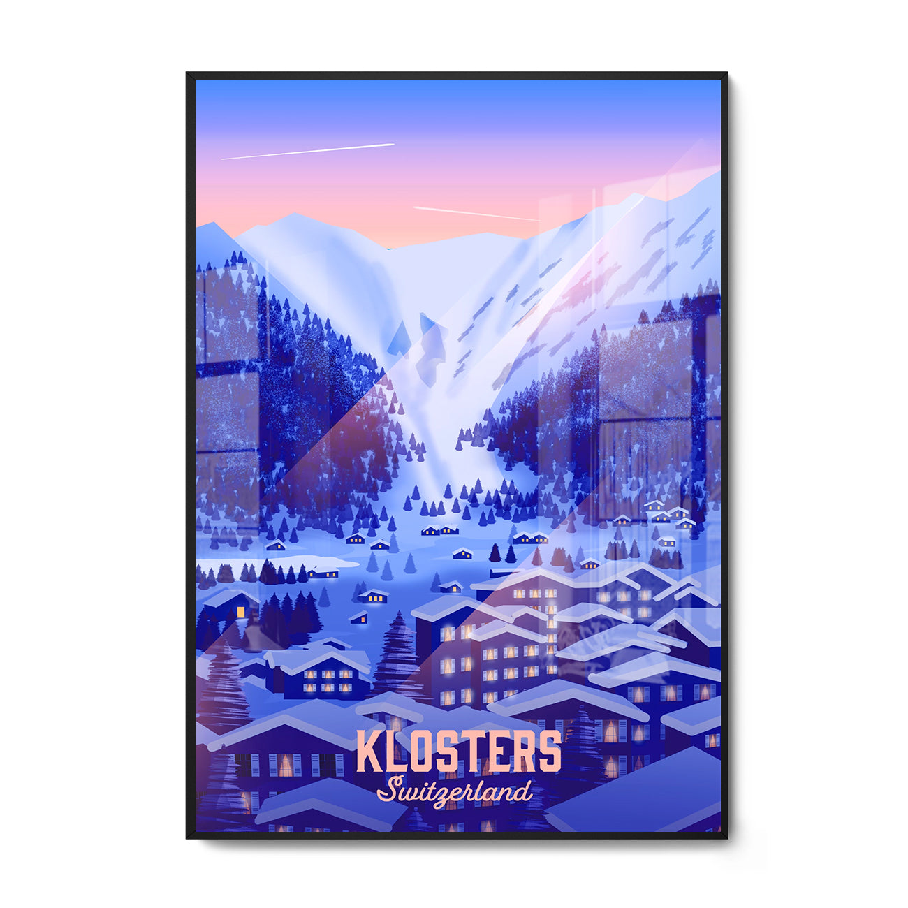 Framed poster of Klosters