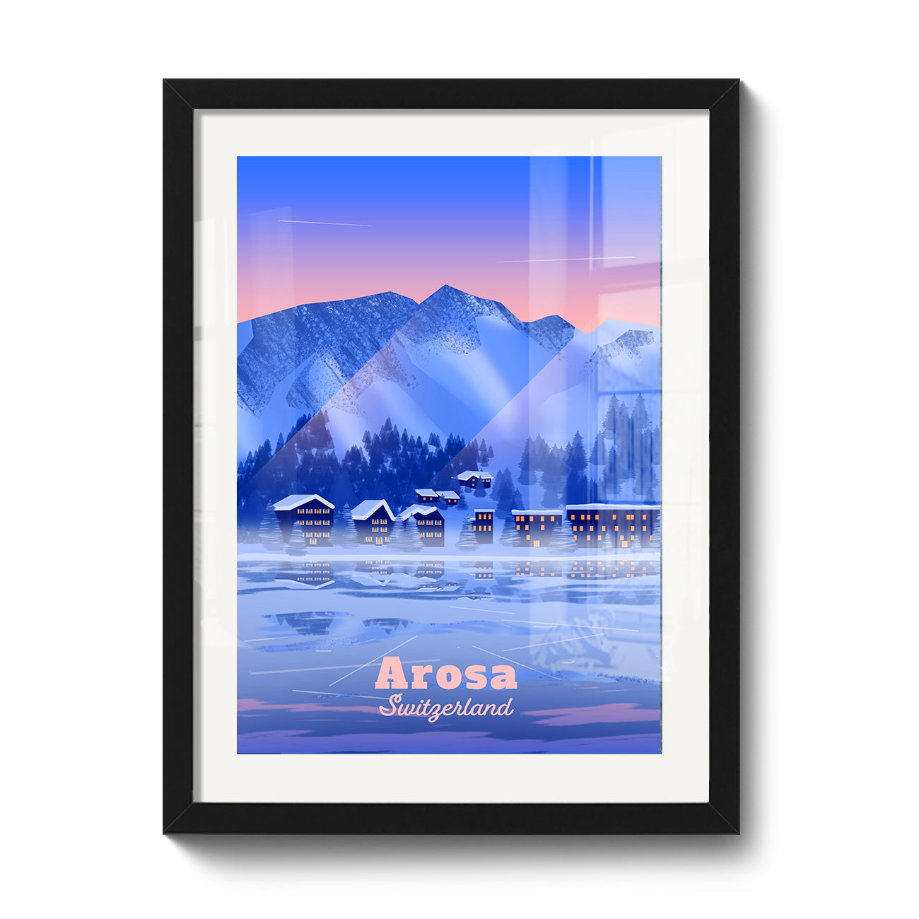 Arosa, Switzerland - modern vintage Poster