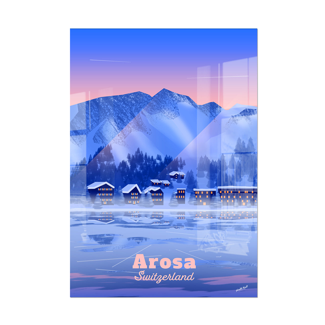 Arosa, Switzerland - modern vintage Poster