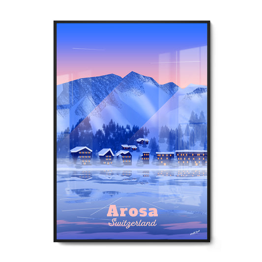 Arosa, Switzerland - modern vintage Poster
