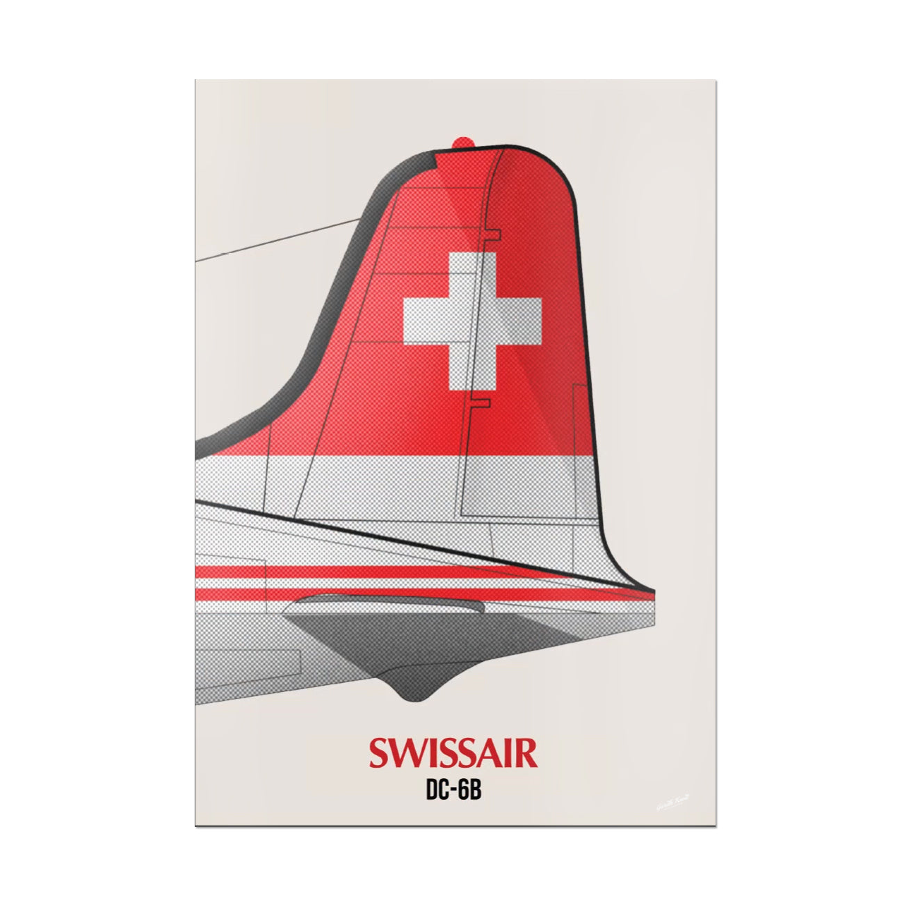 Swiss Air Tail DC-6B