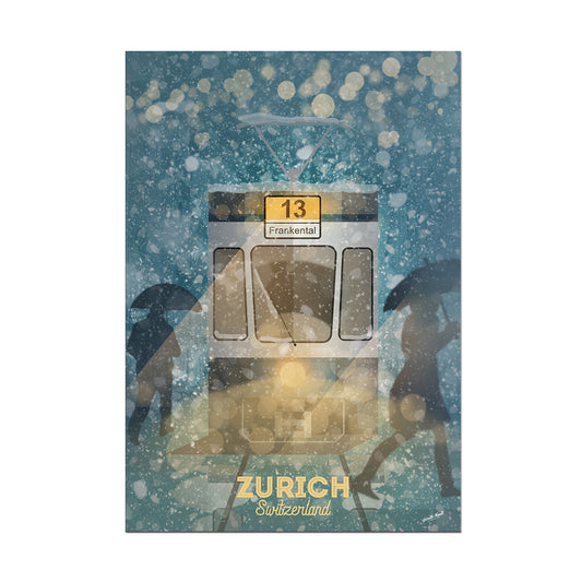 Zurich Tram snow