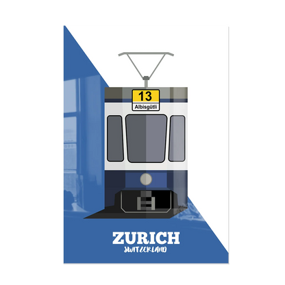Plexiglas print by LEKKA: Zurich's tram 13, one of the city's icons