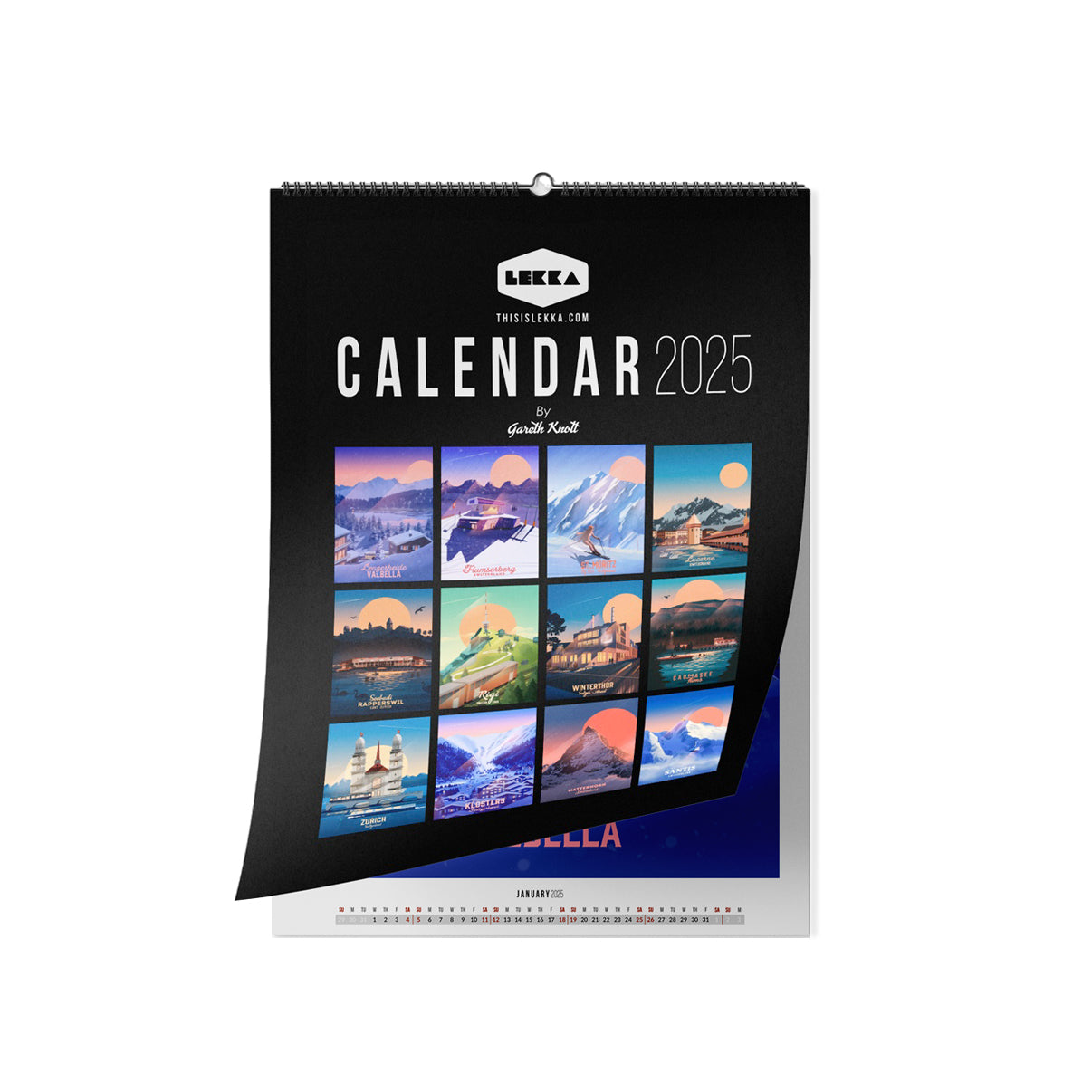 A3 Wall Calendar 2025 Pictures of Switzerland