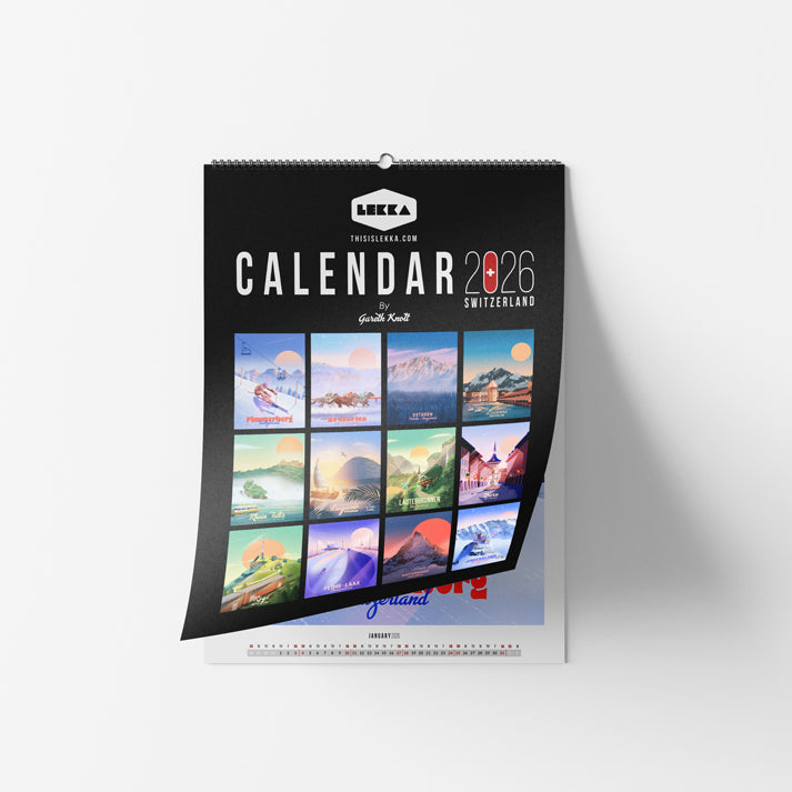 A3 Wall Calendar 2026 SWITZERLAND Edition