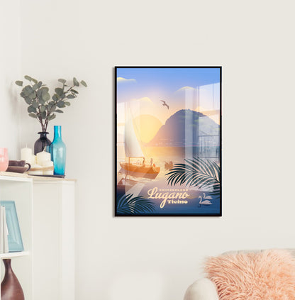 Lugano Ticino Sunset